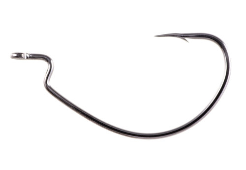 Owner American Corp XXX Offset Shank Wide Gap Worm Hook Black Chrome 6pc 1/0 # for sale online