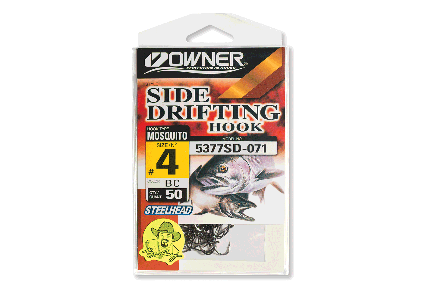Owner 5315SD-073 SSW Side Drifting 5315 SD Hook #4, Red 50 Hooks Bulk Pro  Pack